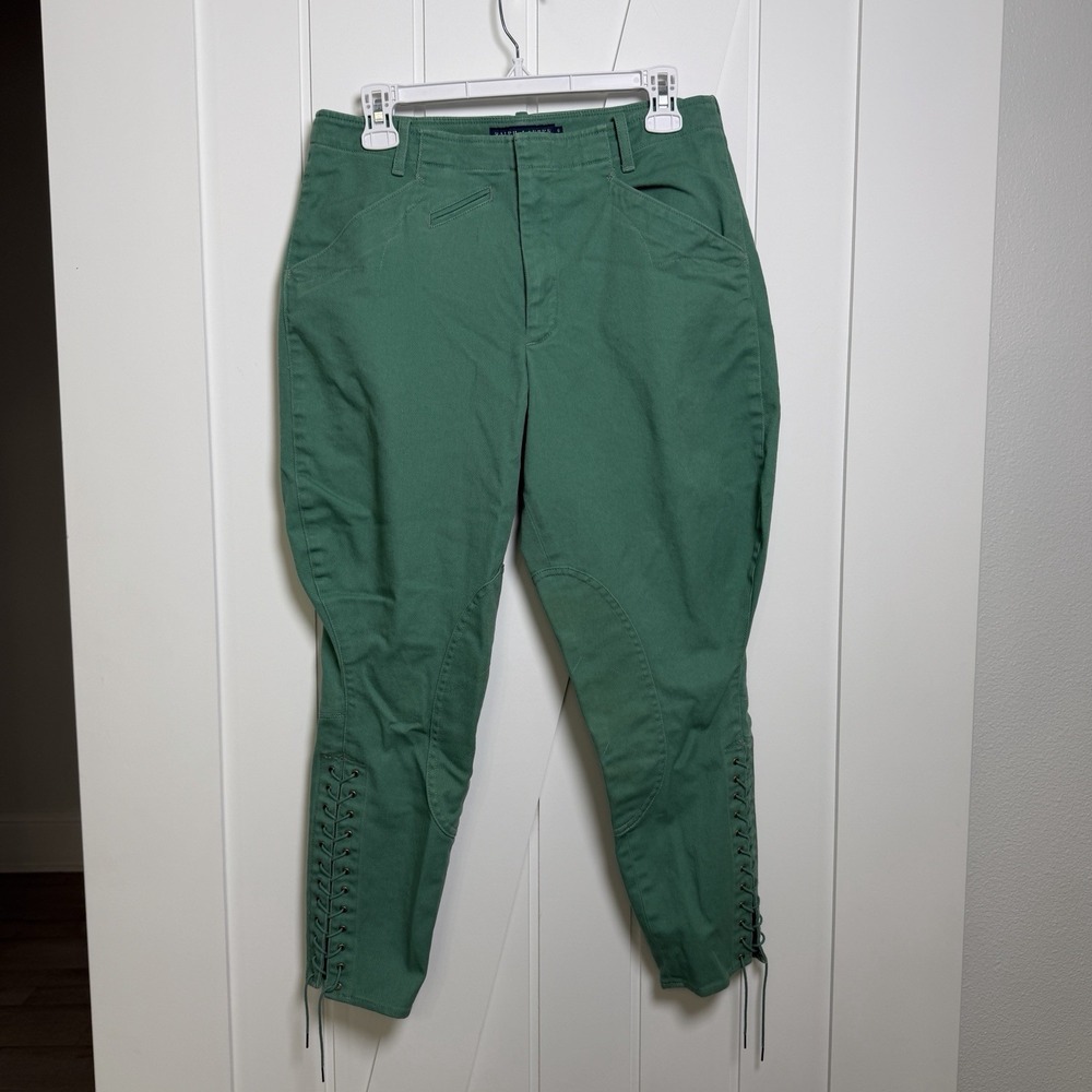 Polo Ralph Lauren Equestrian Jodhpur Riding Pants Women Size 6 Green Vintage
